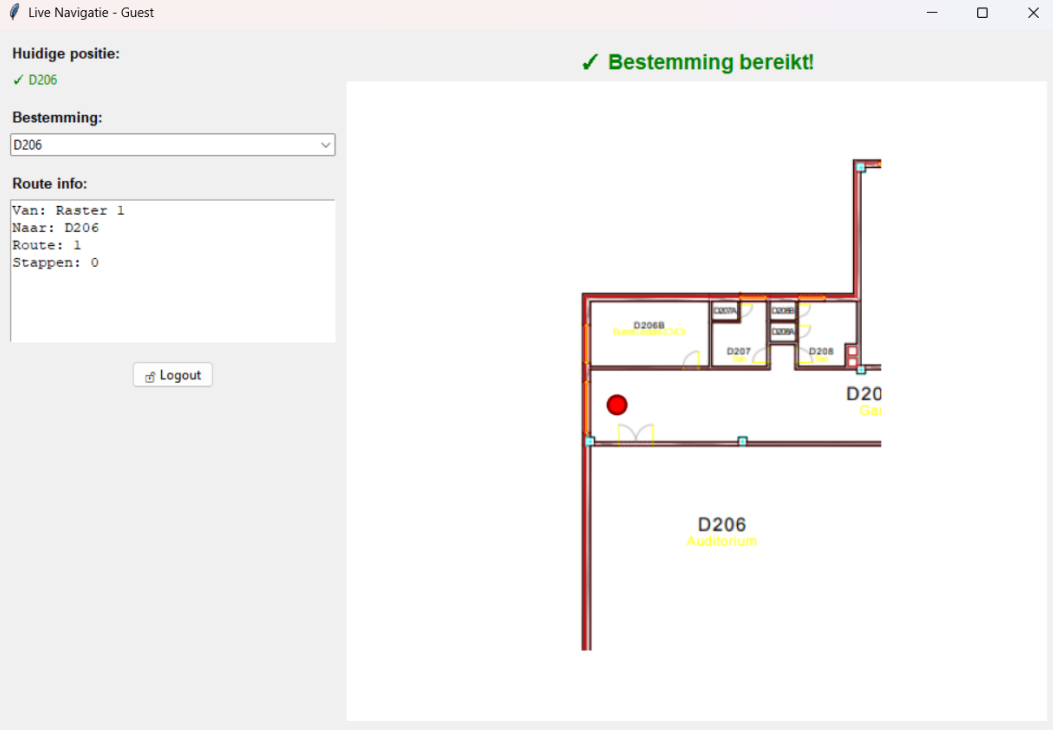 Live Navigatie Bestemming Bereikt